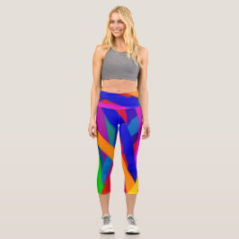 Leggings Capri Coloridas macetas de yoga recortadas por Capri