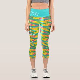 Leggings Capri Colorido Mummy Wrap de diseño transparente Persona