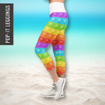 Leggings Capri Colorido Pop-it Active Sport Stretch Pilates Yoga<br><div class="desc">Coloridas pilates POP IT elegantes,  estiramiento,  yoga capri Leggings. ¿Tienes deseos de diseño personal específicos? No dude en ponerse en contacto conmigo blackflyoleg@gmail.com</div>