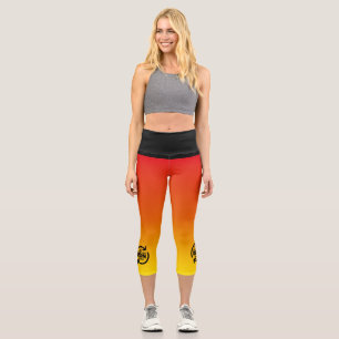 Leggings Capri Comer Sleep Run Repetir fondo del atardecer