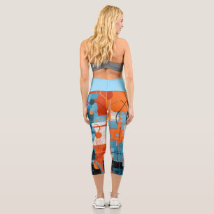 Leggings Capri Composición de formas geométricas abstractas