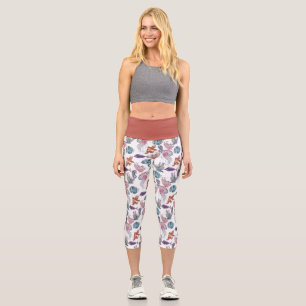 Leggings Capri Composición Subacuática de Acuarela Serie Diseño 2