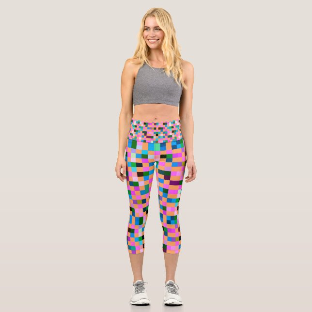 Leggings Capri Comprobar patrón 3 (Anverso)