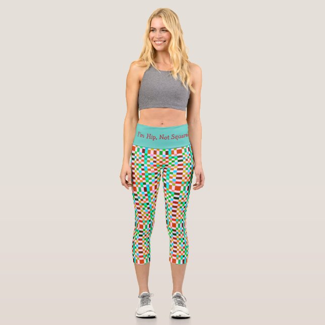 Leggings Capri Comprobar patrón 6 (Anverso)