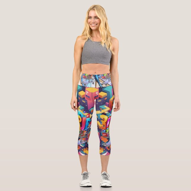 Leggings Capri Concepto de diseño (Anverso)