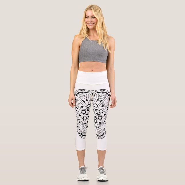 Leggings Capri Conciencia Mandala Diseño Alto Capris Waided (Anverso)