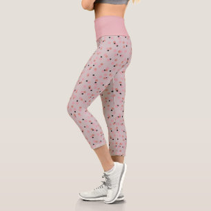 Leggings Capri Confeti Retro Bubblegum Puntos Mediados de Siglo  