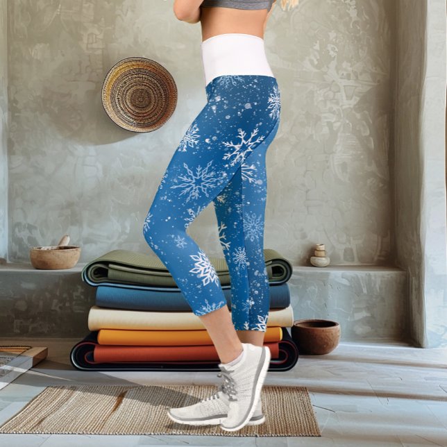Leggings Capri Copo de Nieve Azul Clásico Invierno Blanco (Subido por el creador)