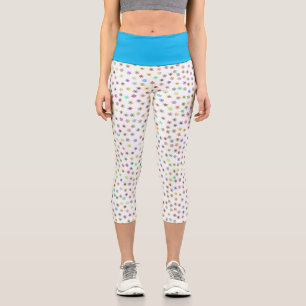Leggings Capri Copos de nieve del arcoiris
