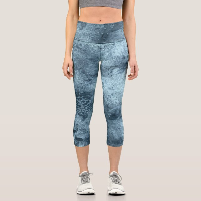 Leggings Capri Coral azul (Anverso)