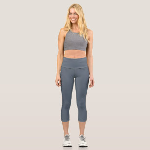 Leggings Capri Coral negro (color sólido)