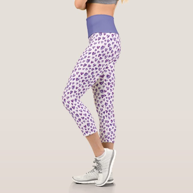 Leggings Capri Corazón de acuarela (Izquierda)