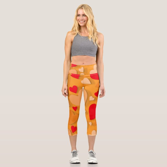 Leggings Capri Corazón de papel decorativo 7 (Anverso)