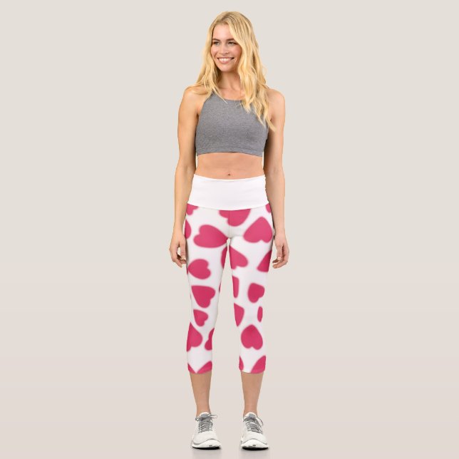 Leggings Capri Corazón rojo suave (Anverso)