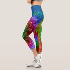 Leggings Capri Corazones arcoiris