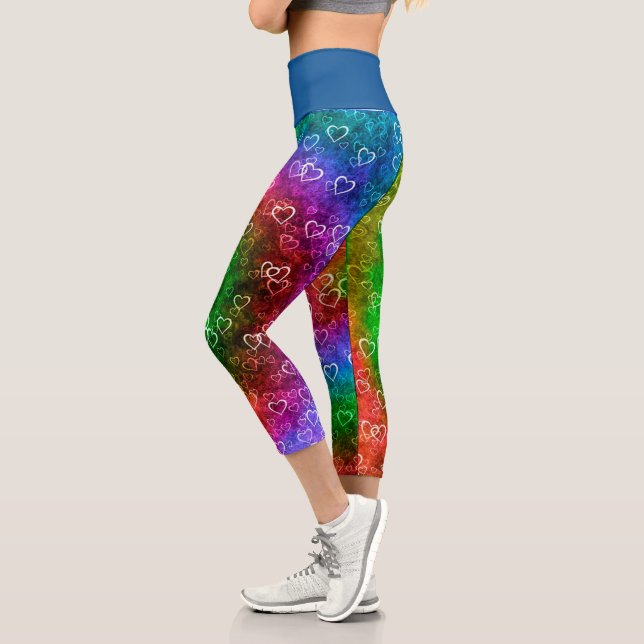 Leggings Capri Corazones arcoiris (Izquierda)