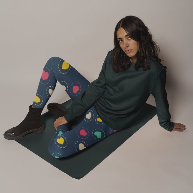Leggings Capri Corazones coloridos (Subido por el creador)