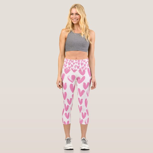 Leggings Capri Corazones pintados (Anverso)