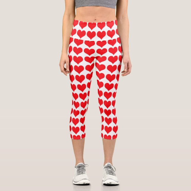 Leggings Capri Corazones rojos (Anverso)