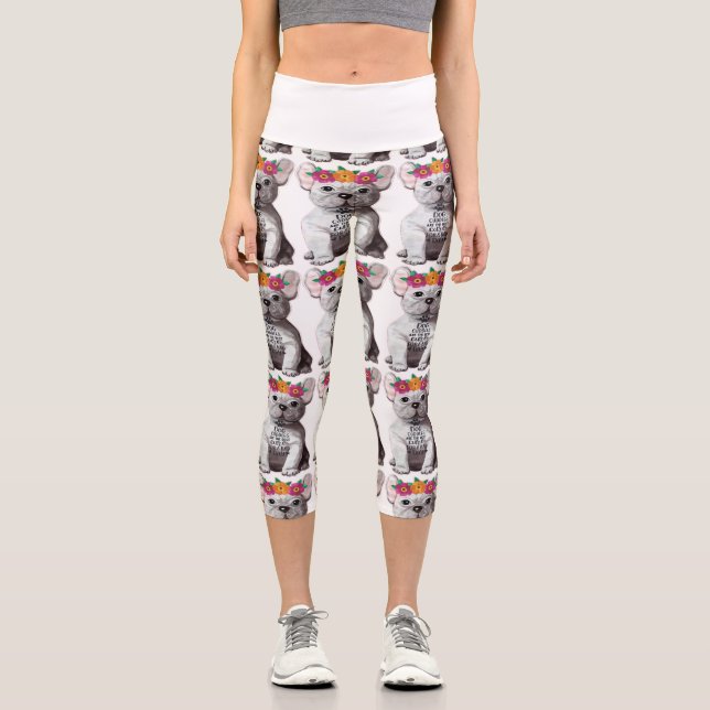 Leggings Capri Cordones de perro (Anverso)