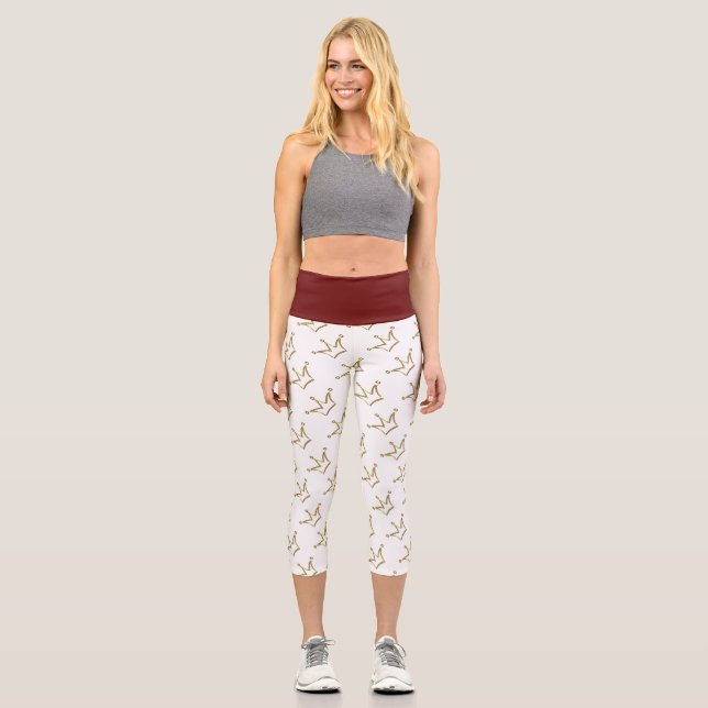 Leggings Capri Corona Dorada Divertida - lujo real 1 (Anverso)