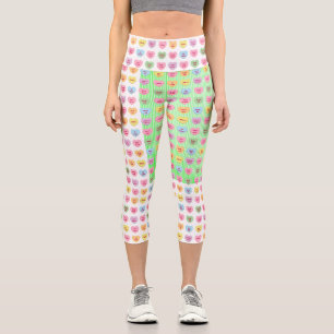Leggings Capri Corta y graciosa conversación personalizado carame
