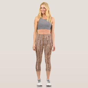 Leggings Capri corteza de árbol