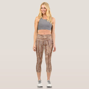Leggings Capri corteza de árbol