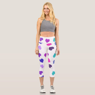 Leggings Capri Cortos corazones coloridos