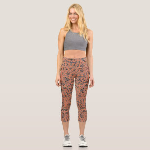 Leggings Capri Creación de bordado crochet 2