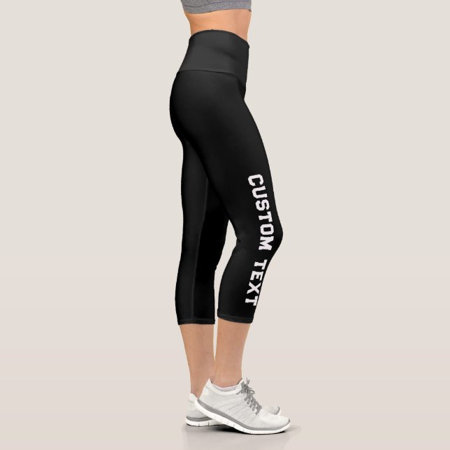 Leggings Capri Crear su propio texto Personalizado (Derecha)