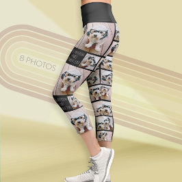 Leggings Capri Crear un Collage de fotos Personalizado con 8 foto