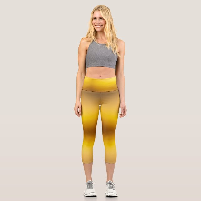Leggings Capri Crepúsculo del oro (Anverso)