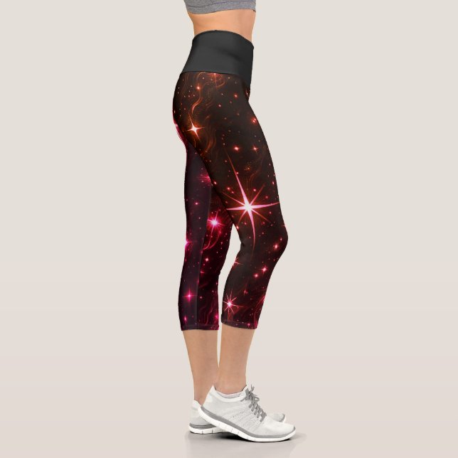Leggings Capri Crepúsculo púrpura cósmico (Derecha)