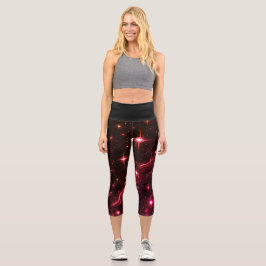 Leggings Capri Crepúsculo púrpura cósmico