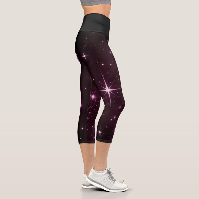 Leggings Capri Crepúsculo púrpura cósmico (Derecha)