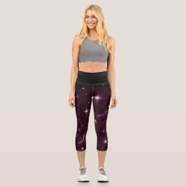 Leggings Capri Crepúsculo púrpura cósmico