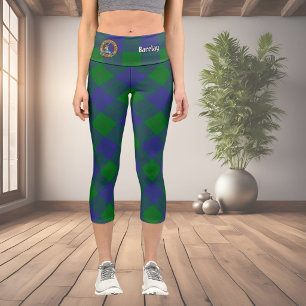 Leggings Capri Crest del Clan Barclay sobre Tartán