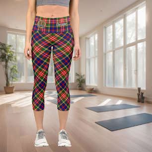 Leggings Capri Crestón del Clan Christie sobre Tartán