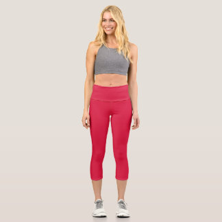 Leggings Capri Crimson Red