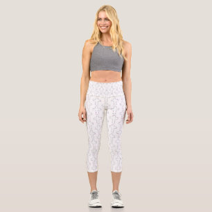 Leggings Capri Cruz ornamentada con flores
