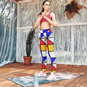 Leggings Capri Cuadrados diagonales coloridos