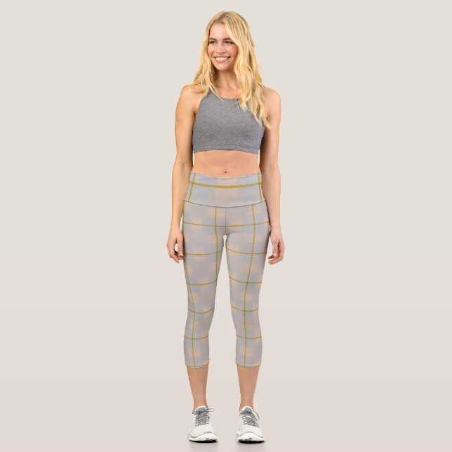 Leggings Capri Cuadros de cielo + hierba  (Anverso)