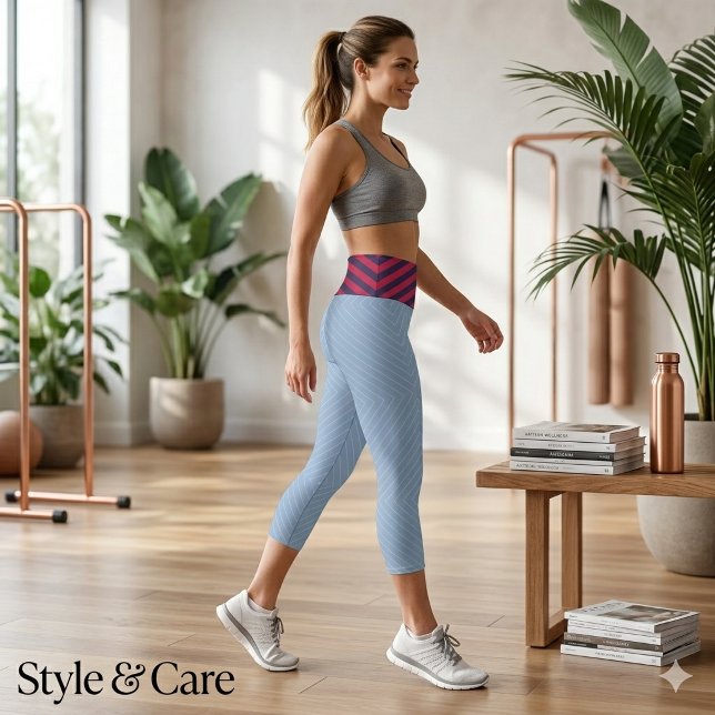 Leggings Capri Cuatro Colores Rayados (Four Color Striped Capri Leggings)