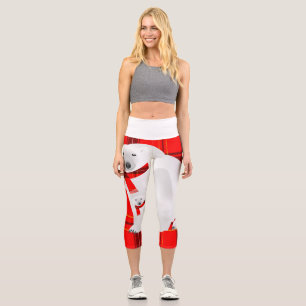 Leggings Capri Cubierta de escarabajos de osito polar y almohadil