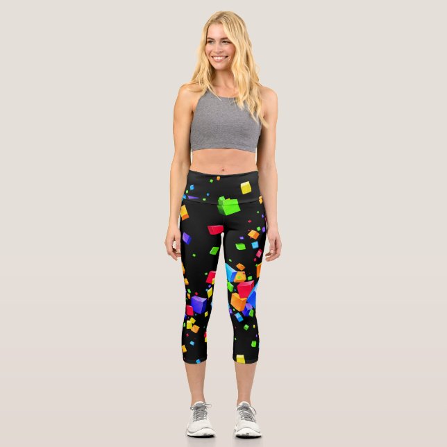 Leggings Capri Cubos coloridos 2 (Anverso)