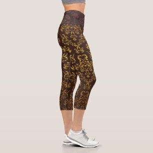 Leggings Capri Cuero Y Ornamento   Zazzle_Growshop.