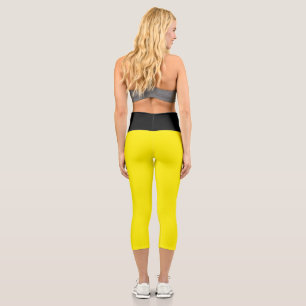 Leggings Capri ¡CUIDADO! Capris de alta destreza - amarillo/negro
