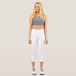 Leggings Capri ¡CUIDADO! Capris de alto deseo - Blanco