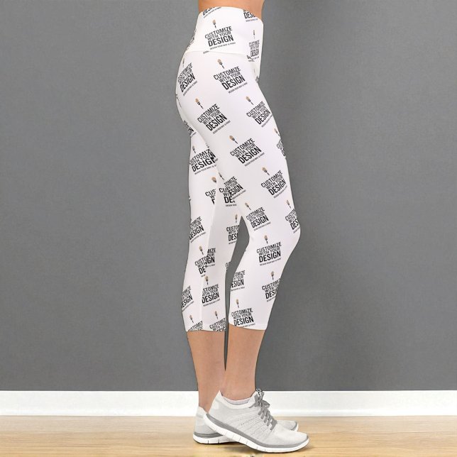 Leggings Capri Custom Minimalist Personalized Company Branded  (Subido por el creador)